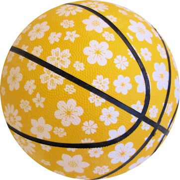 Official Size 7 Mens Basketball Flower Yellow