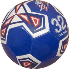 Full Size Soccer Ball 2 Ply Blue White Red