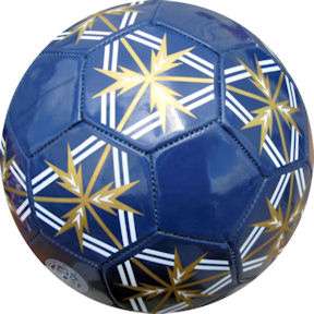 Full Size Soccer Ball 2 Ply Blue Gold