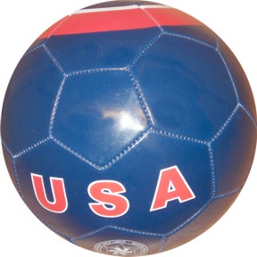 Full Size Soccer Ball 2 Ply USA Blue Red White