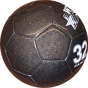 Official Size 4ply Soccer Ball Black Glitter