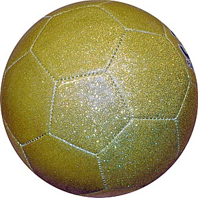 Official Size 4ply Soccer Ball Gold Glitter