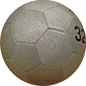 Official Size 4ply Soccer Ball Silver Glitter