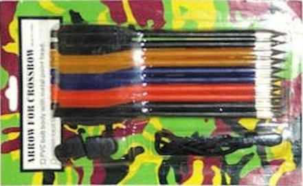 10 Pack Plastic Crossbow Bolts W/ String