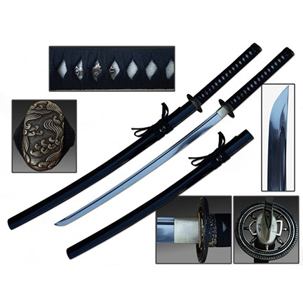 Defender 40 1/2" Hand Forged Samurai Sword.1060 Carbon Steel Shinogi Zukuri Style Blade