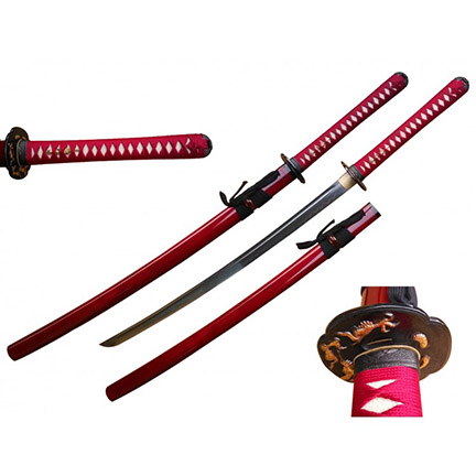 41" 1095 Carbon Steel Maru Shinogi Zukuri Blade Samurai Sword FUGAKU Tsuba