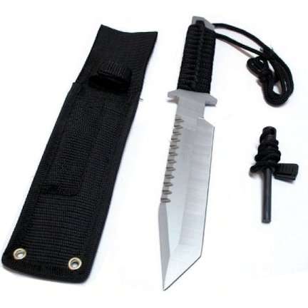 11 Inch Full Tang Knife W/ Starter & Nylon Sheath