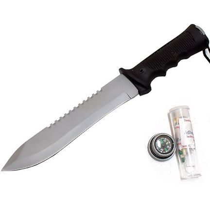  14 Survival Knife Carbon Steel Thick Blade 