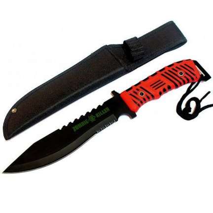 13 Inch Zombie Killer Red & Black Handle