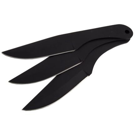 6.5 Throwing Knife Set, Black Color W/ Sheath 