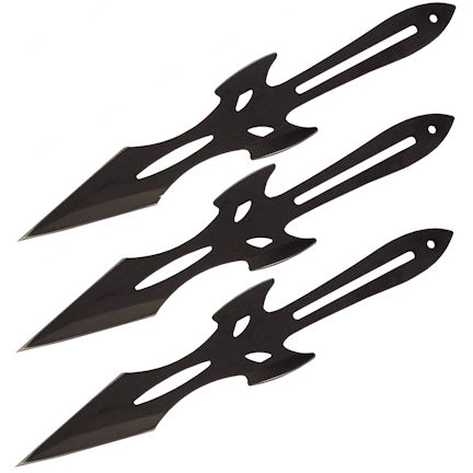 8.5 Throwing Knife Set Double Edge, Black Color W/ Sheath