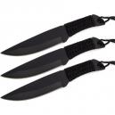 6.5 Throwing Knife Set Wrapped Handle, Black Color W/ Sheath 