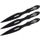 6.5 Throwing Knife Set Double Edge, Fine Point Black Color W/ Sheath 