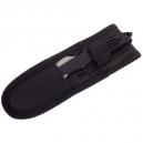 6.5 Throwing Knife Set Single Edge, Black and Silver Color W/ Sheath 