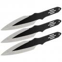 6.5 Throwing Knife Set Single Edge, Black and Silver Color W/ Sheath 