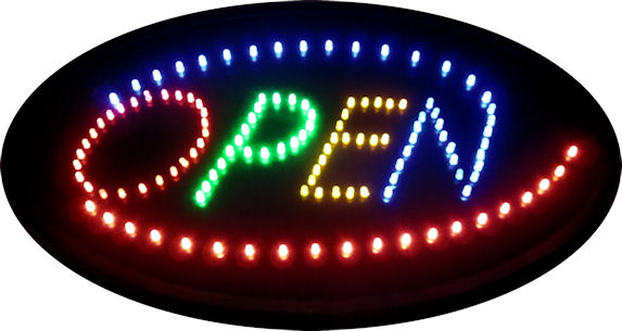 22 x 14 Oval LED Open Sign