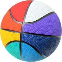 Size 1 Rainbow Rubber Basketball