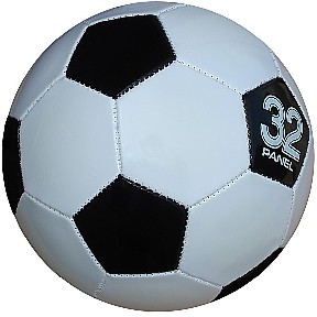 Size 4 Black & White 32 Panel Sewn Soccer Ball