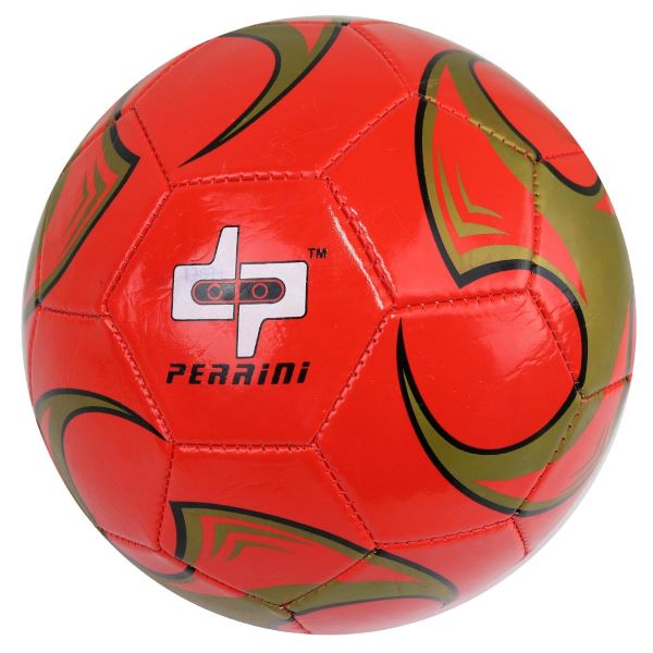 Size 5, 4Ply Red & Gold Design Soccer Ball