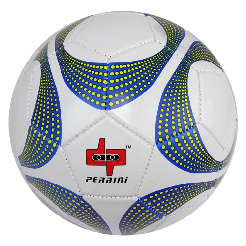 Size 5 Blue, Yellow Dot & White 32 Panel Soccer Ball