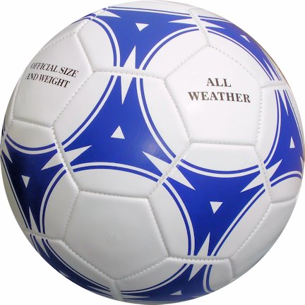 Size 4, 4Ply Blue & White Soccer Ball