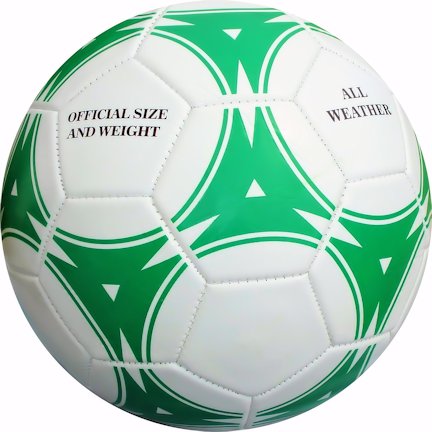 Size 4, 4Ply Green & White Soccer Ball
