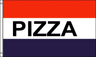 Pizza Red / Blue 3ft x 5ft Flag