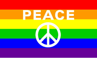 Rainbow Peace Flag 3ft x 5ft