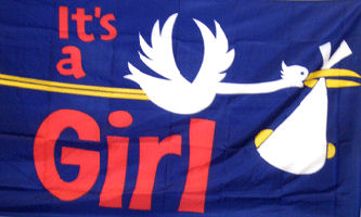 Its a Girl Flag 3ft x 5ft