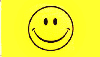 Smiley Face Yellow Flag 3ft x 5ft