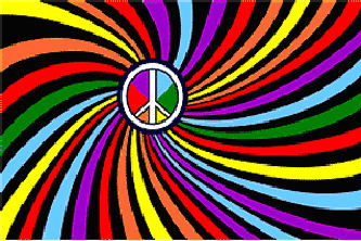 Rainbow Swirl Peace Flag 3ft x 5ft