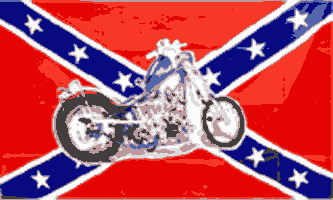 Motorcycle Rebel Flag