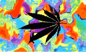 Tie Dye Marijuana Leaf 