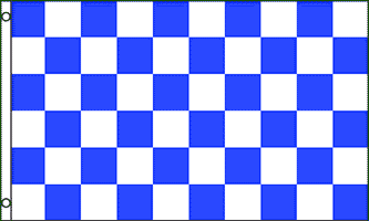 3' x 5' Flag Blue & White Checkered