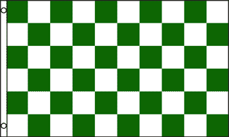 3' x 5' Flag Green & White Checkered