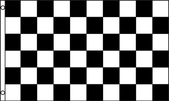 3' x 5' Flag Black & White Checkered
