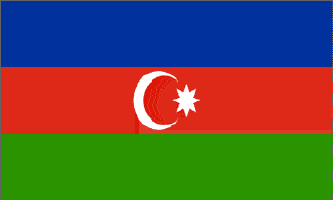 Azerbaijan 3ft x 5ft Country Flag
