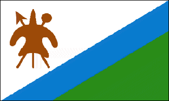Lesotho Old 3ft x 5ft Country Flag