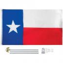 Texas State Flag Kit W/ Pole & Bracket