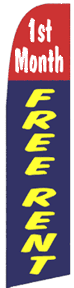 1st Month Free Rent Swooper Flag