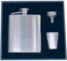 6 oz Hip Flask fFunnel & 2 Cups Gift Set