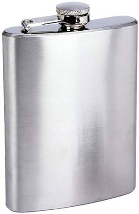 8 Oz Brushed Stainless Steel Flask
