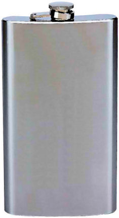 12 oz Hip Flask Brushed Stainless