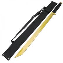 27" Gold Ninja Sword Stainless Steel with Sheath