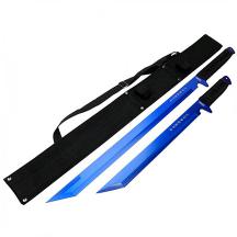 27" / 18" Stainless Steel Blue Blade Sword with Sheath