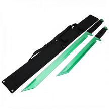 27" / 18" Stainless Steel Green Blade Sword with Sheath
