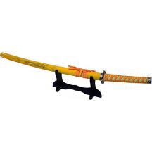 39.5" Sword Yellow & Orange Dragon Design Samurai Katana with Stand