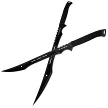 27" Black Ninja 2 Piece Set Sword Striker