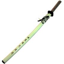 40.5" White Collectible Black & Red Carbon Steel Blade Ninja Samurai Sword