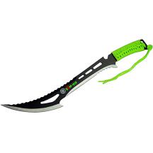 24" Full Tang Zomb-War Hunting Sword with Green Handle & Sheath